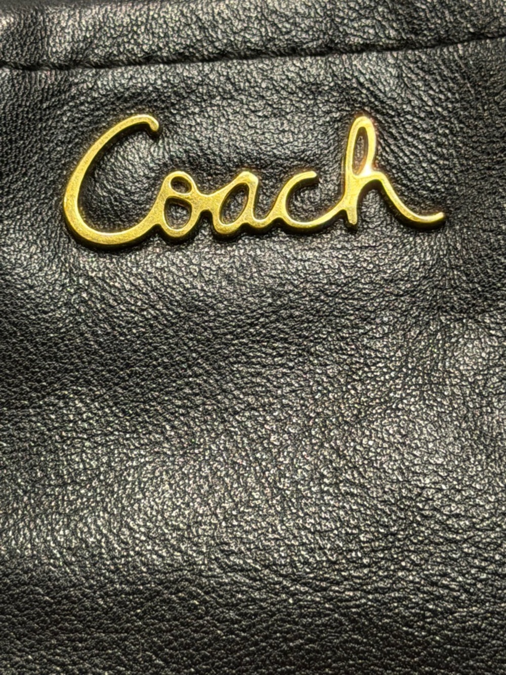 Coach Classic 2012 Black Leather Madison Sophia Satchel Gold (VGUC) - Picture 9 of 16